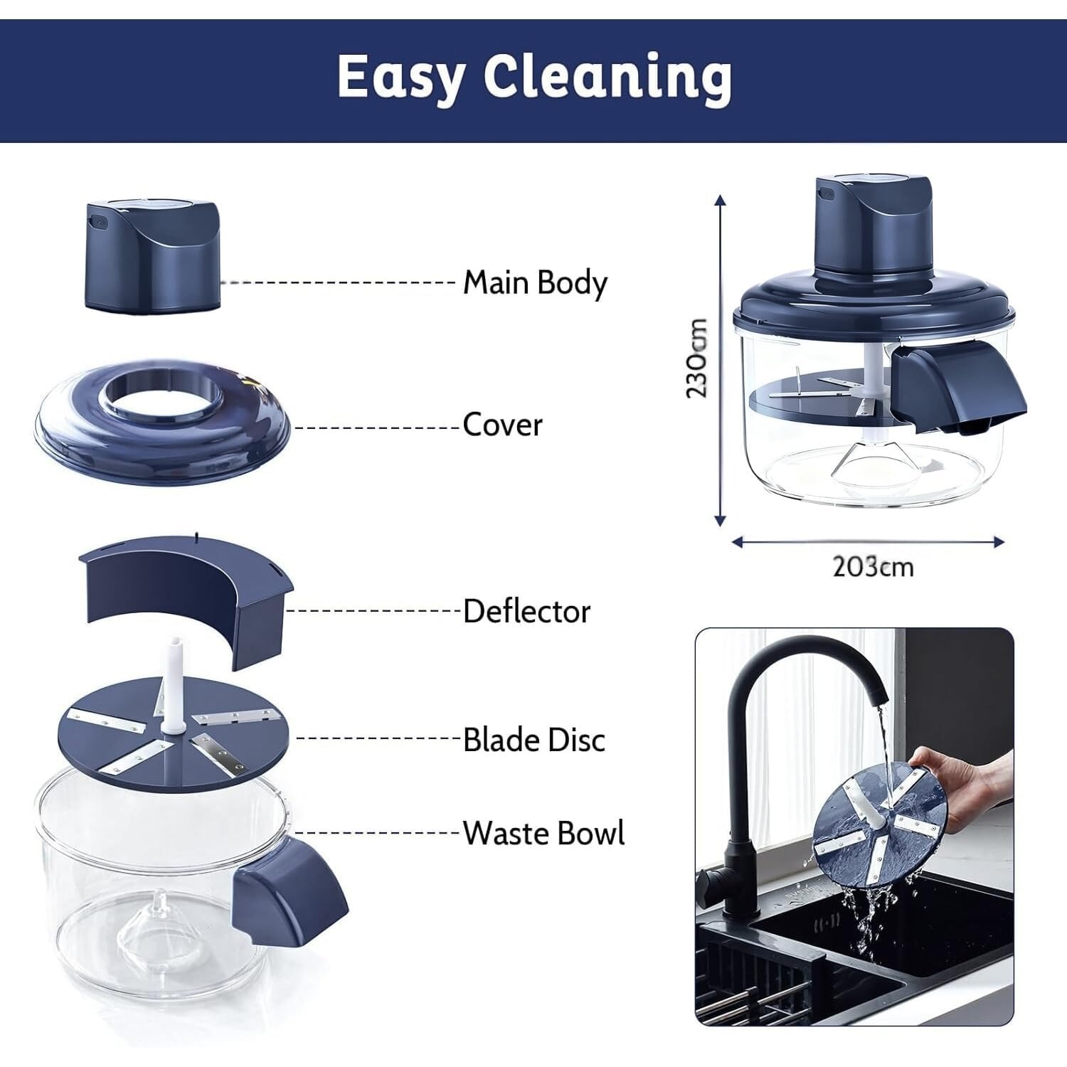 Multipurpose Automatic Fruit & Vegetable Peeler, Rechargeable Electric Peeler with 5 Blades,