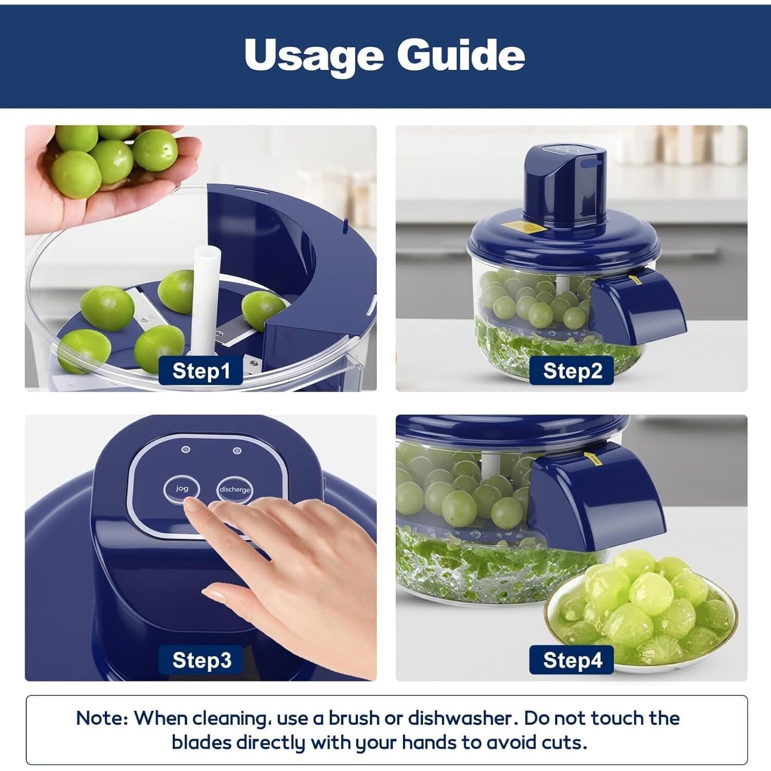 Multipurpose Automatic Fruit & Vegetable Peeler, Rechargeable Electric Peeler with 5 Blades,